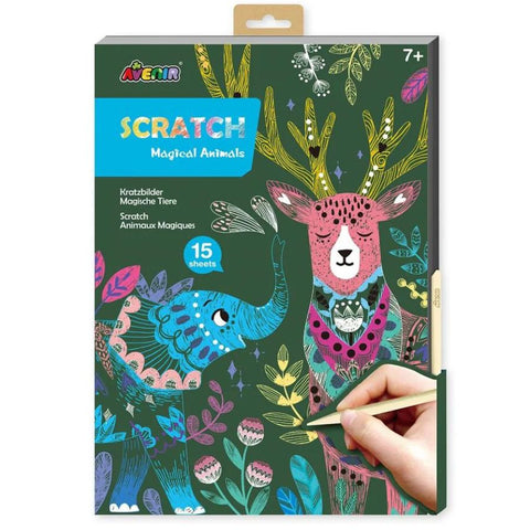 Avenir A4 Scratch Book Magical Animals | Scratch Art KidzInc Australia
