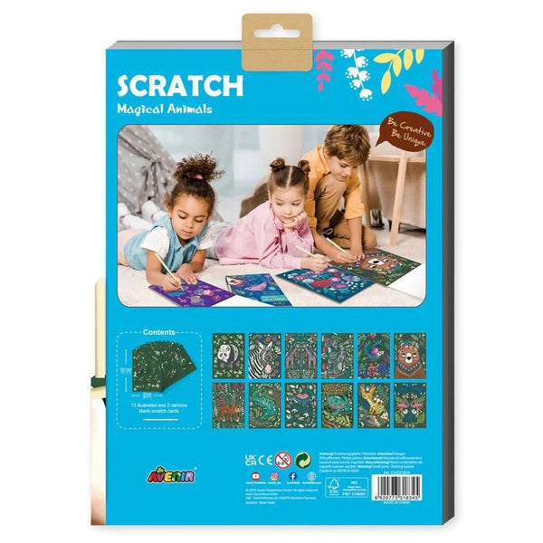 Avenir A4 Scratch Book Magical Animals | Scratch Art KidzInc Australia 2