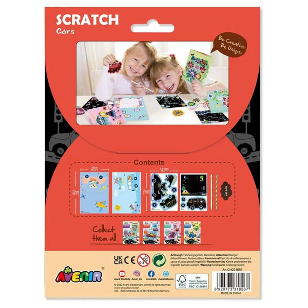 Avenir Scratch Greeting Card Cars | Scratch Art for Kids | KidzInc 2
