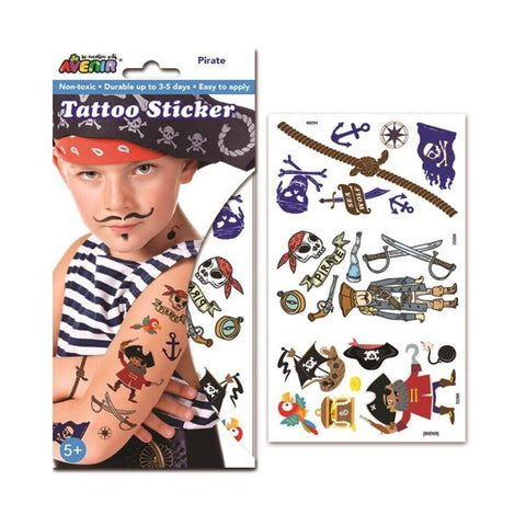 Avenir Tattoo Sticker Set Pirate | KidzInc Australia | Online Toys