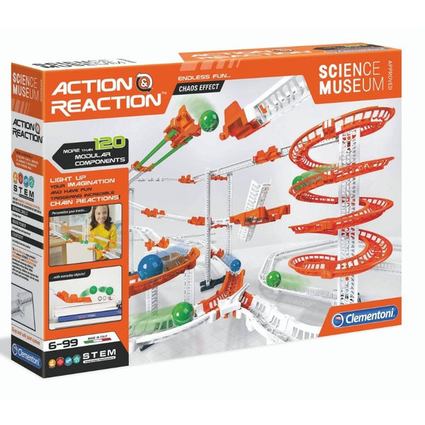 Clementoni Action and Reaction Chaos Effect Marble Run | KidzInc 