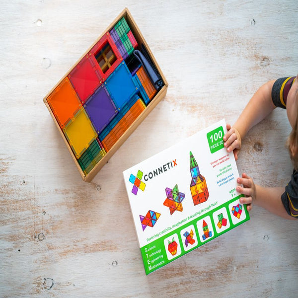 Connetix Tiles 100 Piece Set Magnetic Tiles | KidzInc Australia | Educational Toys 3