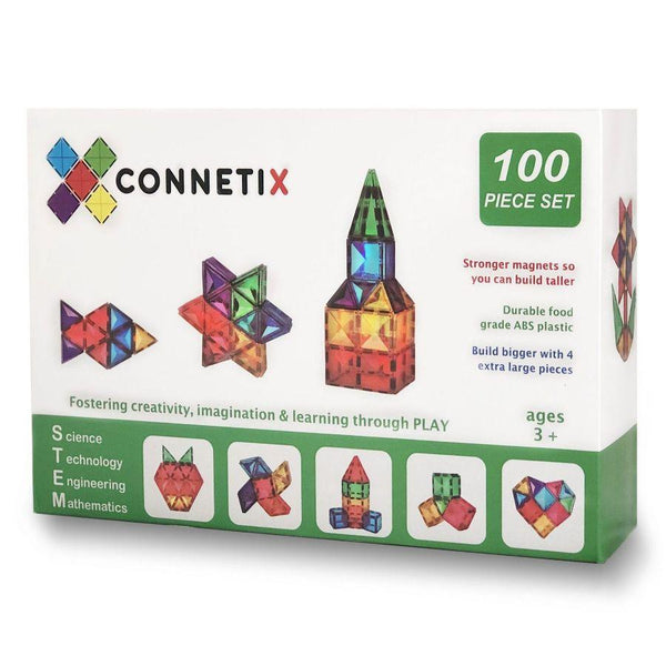Connetix Tiles 100 Piece Set Magnetic Tiles | KidzInc Australia | Educational Toys