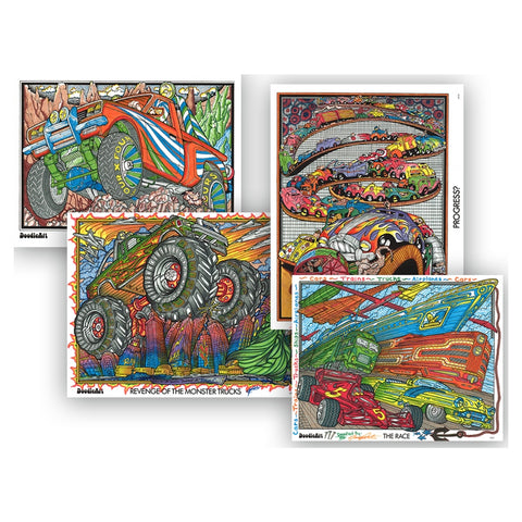 DoodleArt - Mini Colouring Posters | KidzInc Australia | Online Educational Toy Store