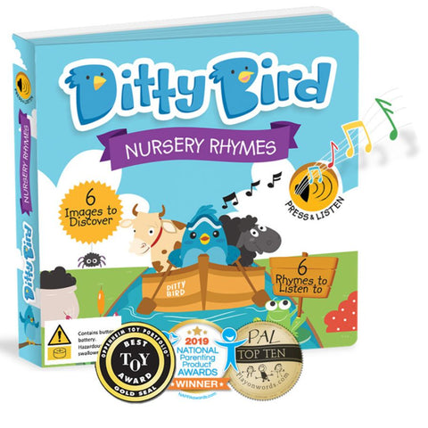 Ditty Bird Nursery Rhymes Board Book for Babies and Toddlers | KidzInc Australia 1