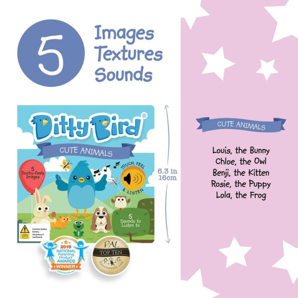 Ditty Bird Cute Animals Board Book | KidzInc Australia 5