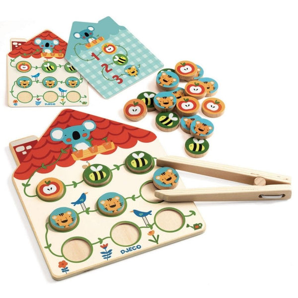 Djeco Pinstou Wooden Math Game for Preschoolers | KidzInc Australia 2