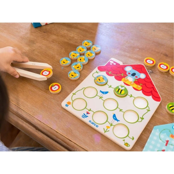 Djeco Pinstou Wooden Math Game for Preschoolers | KidzInc Australia 3