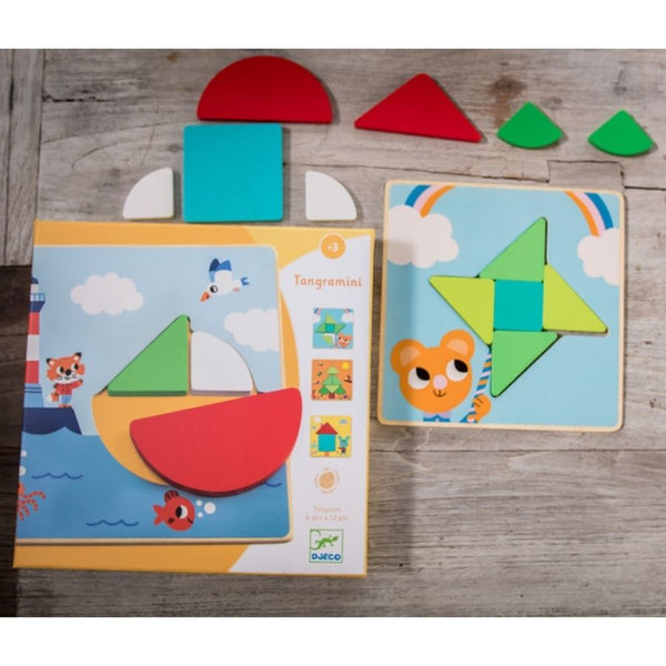 Djeco Tangramini Wooden Puzzle | KidzInc Australia Educational Toys Online 2