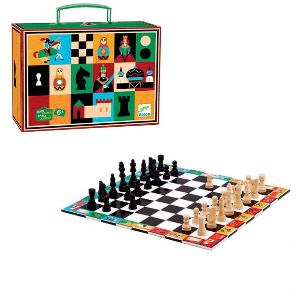 Djeco Chess and Checkers Game for Kids | KidzInc Australia