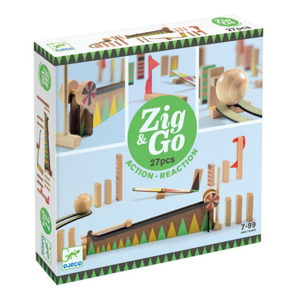 Djeco Zig & Go Action Reaction 27 piece set |Best STEM Toys at KidzInc Australia