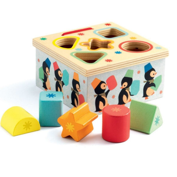 Djeco Geo Junzo Sorting Shape Box | Wooden Toys | KidzInc Australia