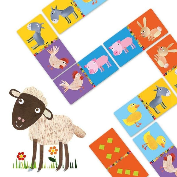 Djeco Farm Domino Game | Educational Games for Preschoolers | KidzInc Australia 3