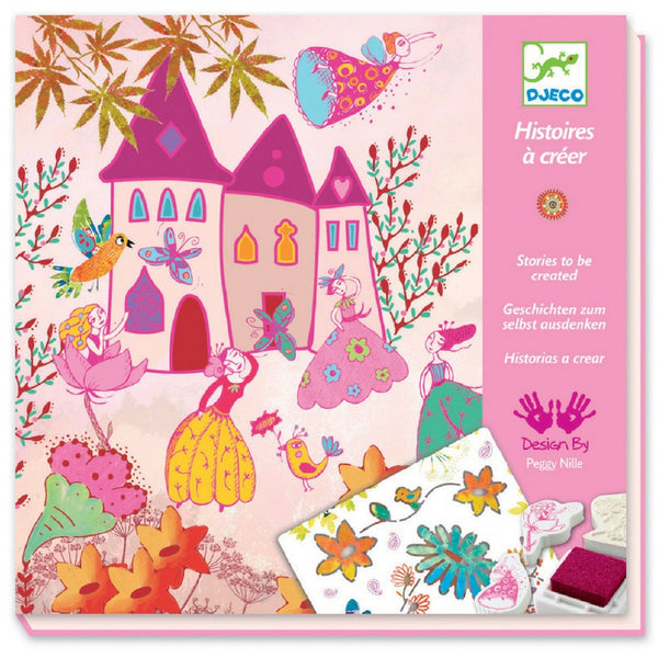 Djeco - Princesses Create a Story Stamping Kit | KidzInc Australia | Online Educational Toy Store