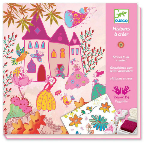 Djeco - Princesses Create a Story Stamping Kit | KidzInc Australia | Online Educational Toy Store