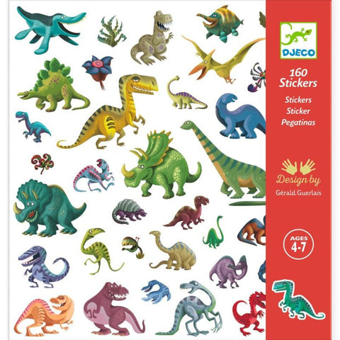 Djeco Dinosaur Stickers 160 Stickers | KidzInc Australia
