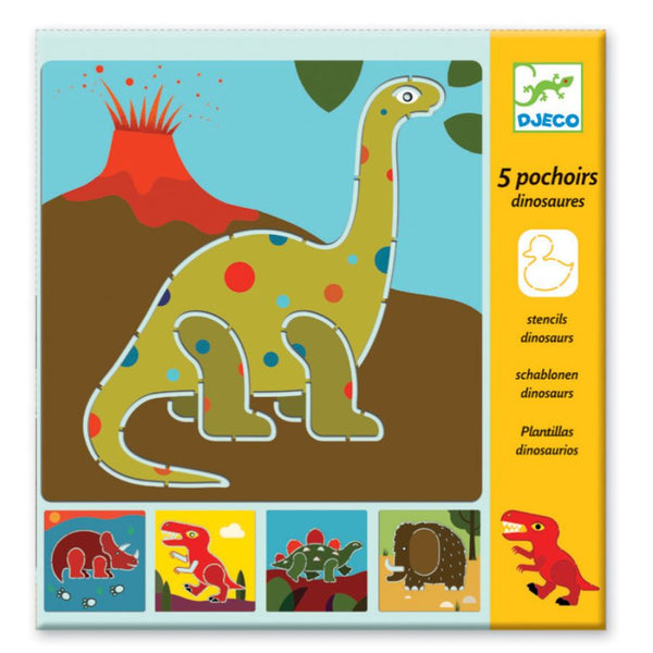 Djeco Dinosaurs Stencils | Arts & Crafts for Kids | KidzInc Australia