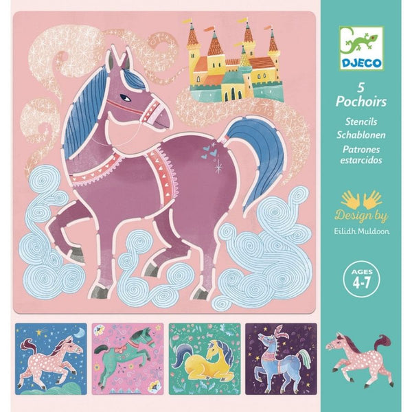 Djeco Horse Stencils | Craft Kits for Kids | KidzInc Australia