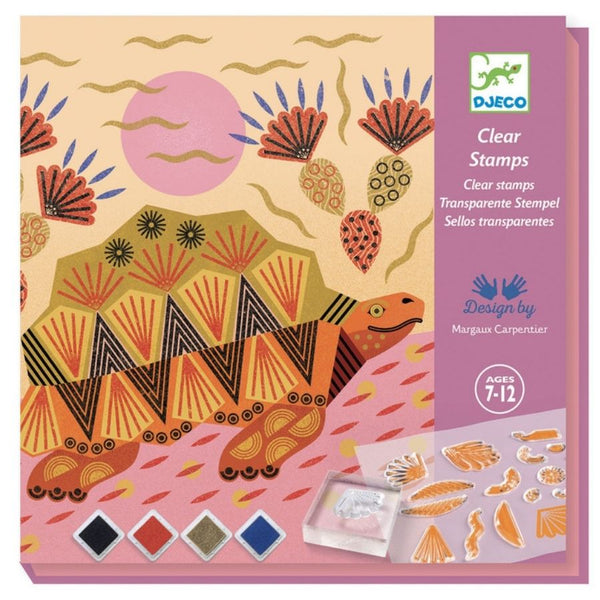 Djeco Patterns and Animals Clear Stamps | Art and Craft Kits | KidzInc Australia