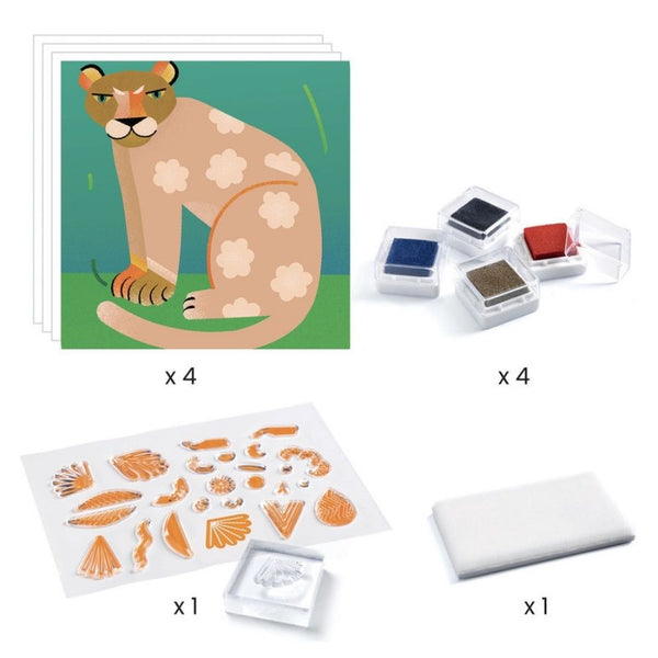 Djeco Patterns and Animals Clear Stamps | Art and Craft Kits | KidzInc Australia 2