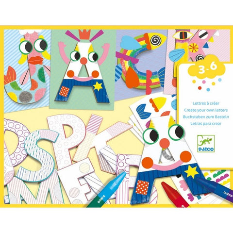 Djeco Create Shapes Letters Craft Kit for Preschoolers | KidzInc Australia