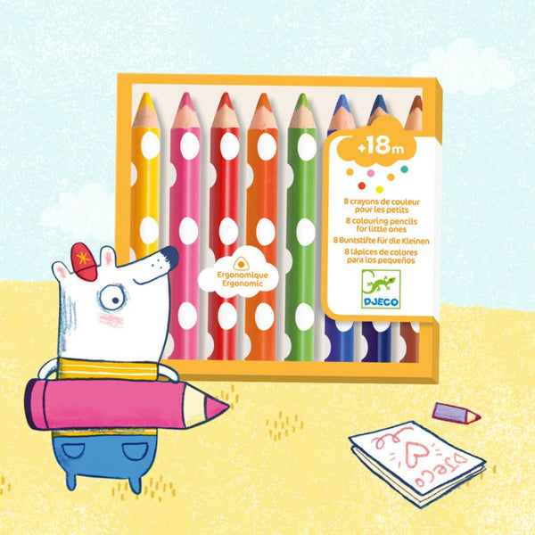 Djeco 8 Little Ones Colour Pencils | KidzInc Best Educational Toys 3