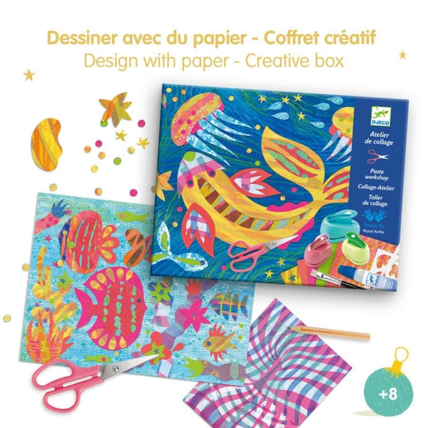 Djeco Design with Paper Collage | Art and Craft Kits for Kids | KidzInc Australia 5