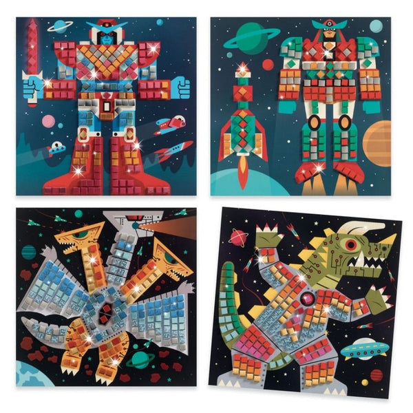 Djeco Space Battle Mosaic Craft Kit | KidzInc Australia 4