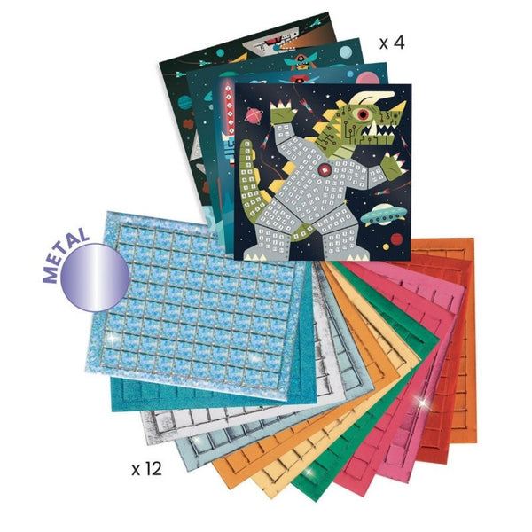 Djeco Space Battle Mosaic Craft Kit | KidzInc Australia 2