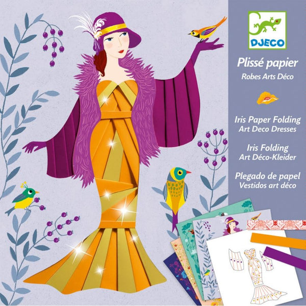 Djeco Art Deco Dresses Paper Creations Iris Paper Folding | KidzInc