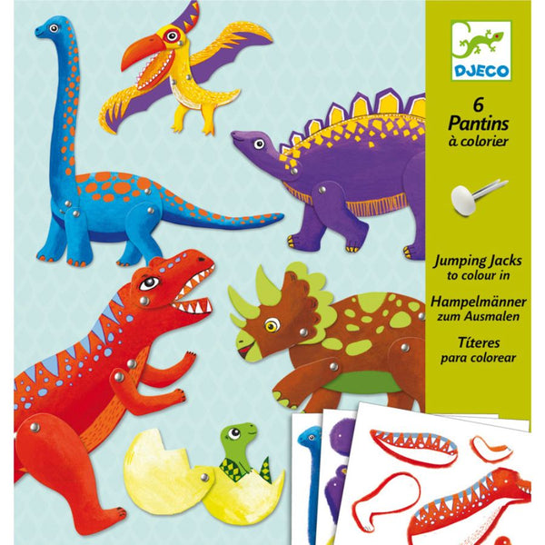 Djeco Dinosaur Small Puppets Craft Kit | KidzInc Australia