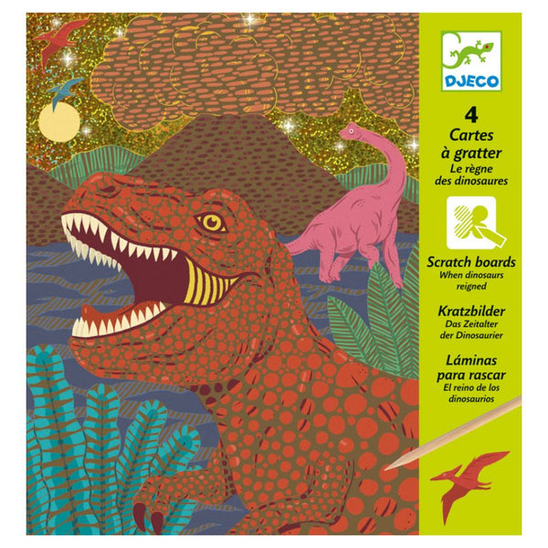 Djeco When Dinosaurs Reigned Scratch Cards Scratch Art | KidzInc