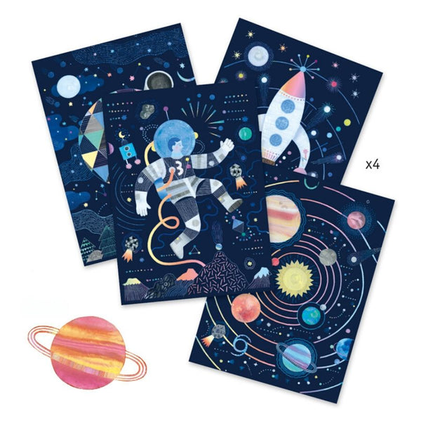 Djeco Cosmic Mission Scratch Cards | Art and Crafts for Kids | KidzInc 2