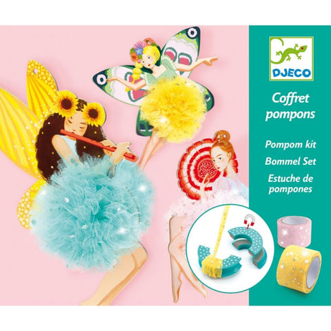 Djeco Fairy Pom Poms Craft Kit | KidzInc Australia | Educational Toys