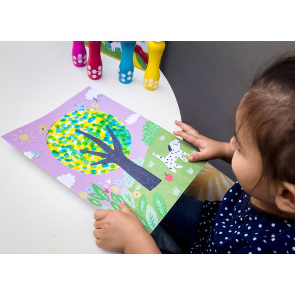 Djeco Small Dots Painting for Toddlers Finished Art Work | KidzInc Australia 