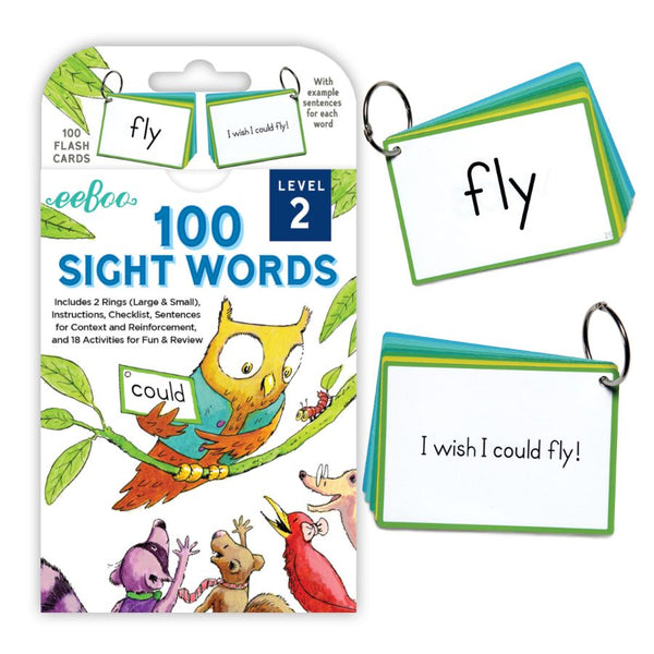 eeBoo Flash Cards 100 Sight Words Level 2 | KidzInc Australia  | Online Educational Toys