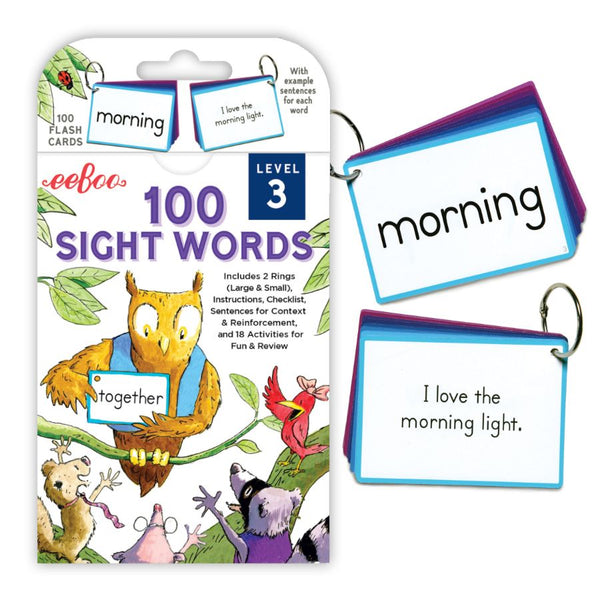eeBoo Flash Cards 100 Sight Words Level 3 | KidzInc Australia Online