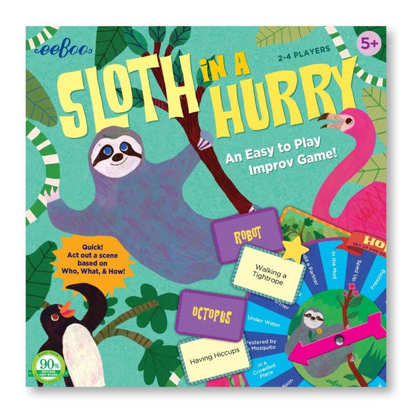 eeBoo Sloth In A Hurry Board Game |KidzInc Australia Educational Games