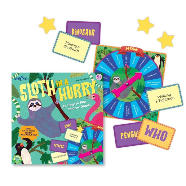 eeBoo Sloth In A Hurry Board Game |KidzInc Australia Educational Games 3