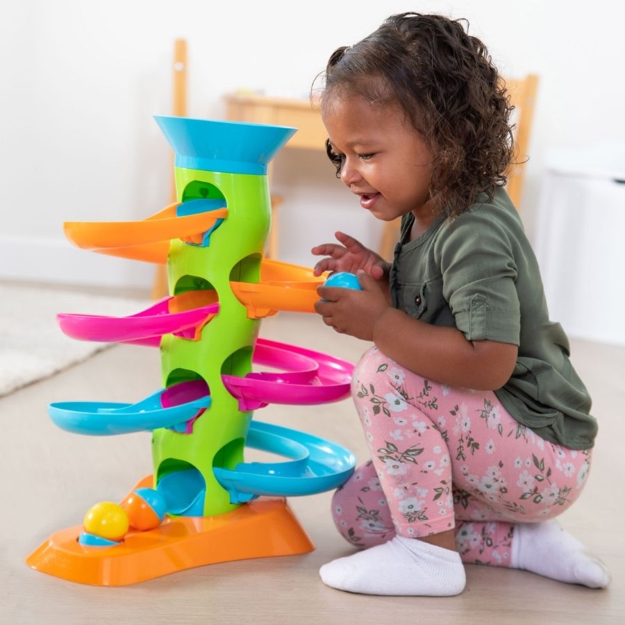 Fat Brain Toy Co Roll Again Tower Marble Run KidzInc Australia