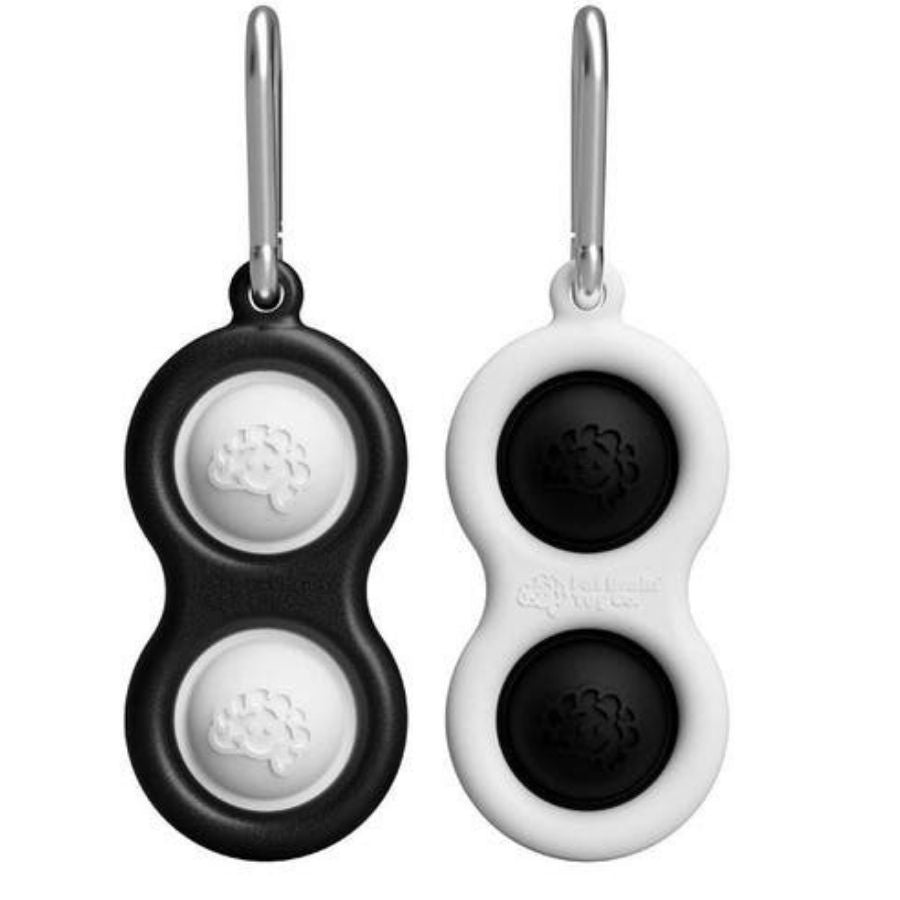 Fat Brain Toys Simpl Dimpl Black White 2-pack Fidget Toys KidzInc