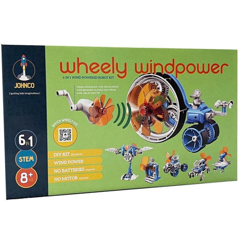 Johnco Wheely Windpower 6 in 1 Wind Powered Robot | KidzInc Australia