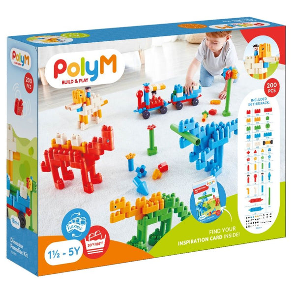 PolyM Dinosaur Paradise Kit Construction Toy Toddlers Preschoolers | KidzInc Australia 3