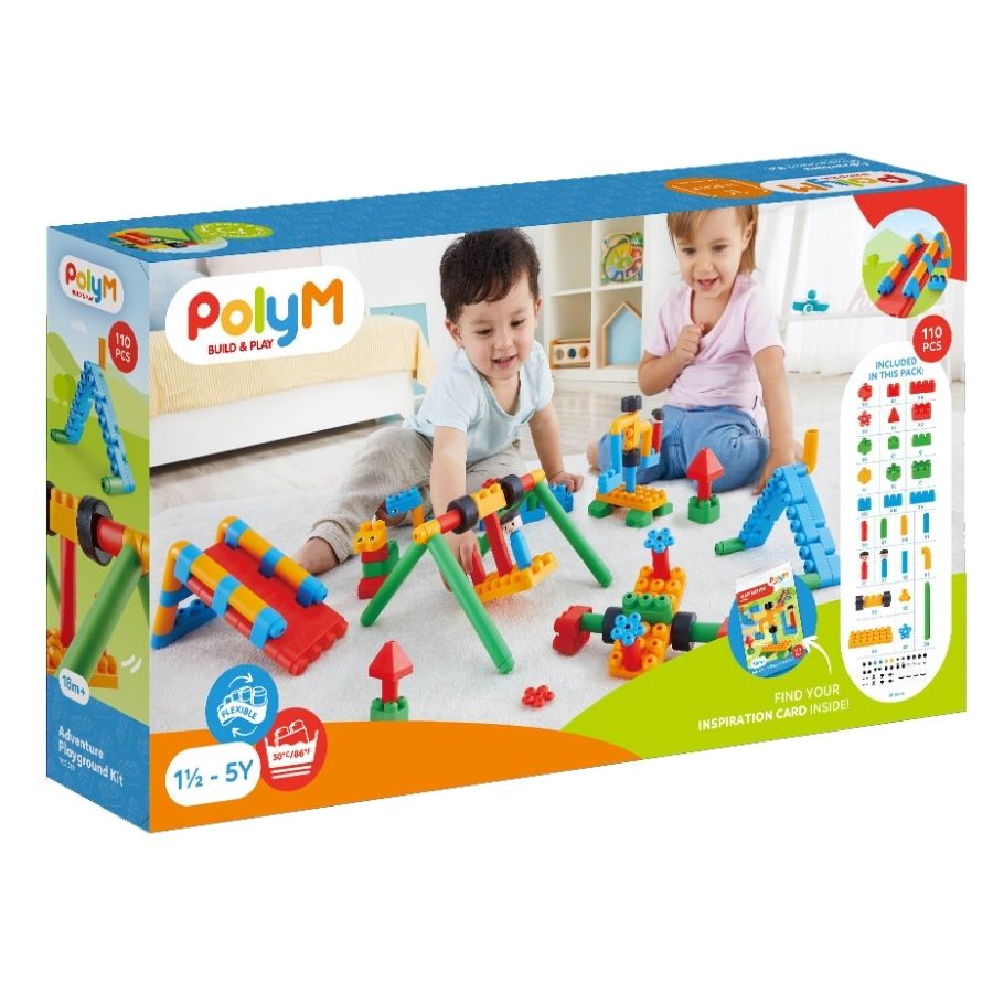 Polym PolyM Adventure Playground |Building Blocks for Preschoolers | KidzInc