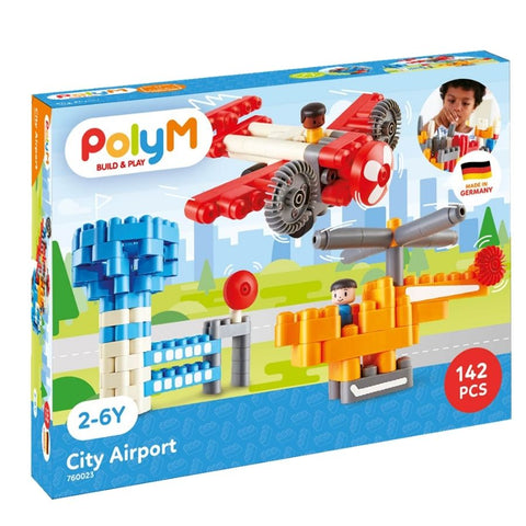 PolyM City Airport|Building Blocks Toddlers and Preschoolers | KidzInc Australia | Educational Toys Online