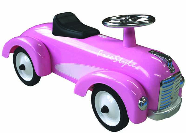 JohnCo - Pink Metal Speedster Ride On Car | KidzInc Australia | Online Educational Toy Store