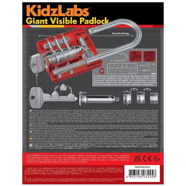 4M - KidzLabs: Giant Visible Padlock