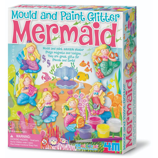 4M Mould and Paint Glitter Mermaid Craft Kit | KidzInc Australia 