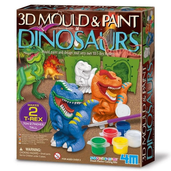 4M 3D Mould and Paint Dinosaurs | Art & Crafts for Kids | KidzInc Australia