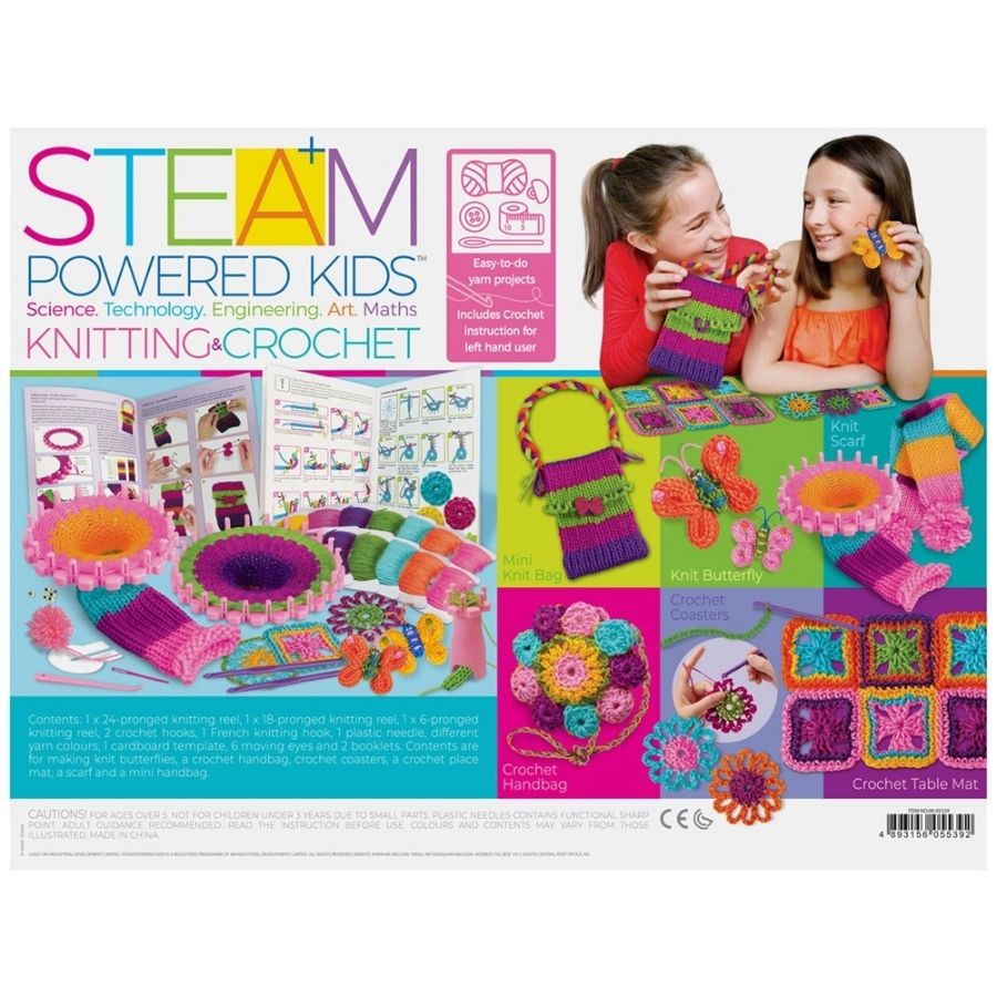 4M Toys STEAM Powered Kids Knitting and Crochet Craft Kit